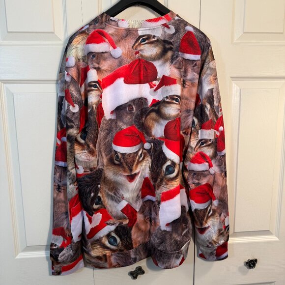 CHRISTMAS SQUIRREL WOMEN'S SWEATSHIRT XXL - Picture 2 of 3
